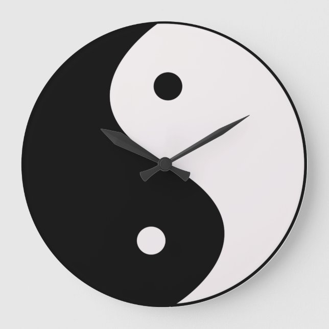 Reloj de pared de Yin y de Yang (Anverso)