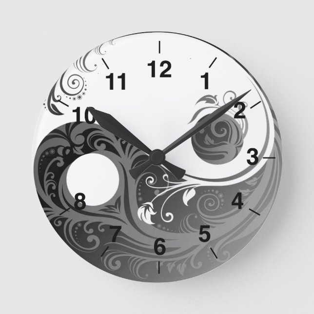 Reloj de pared de Yin yang (Anverso)