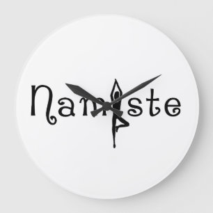 Reloj de pared de yoga de Namaste