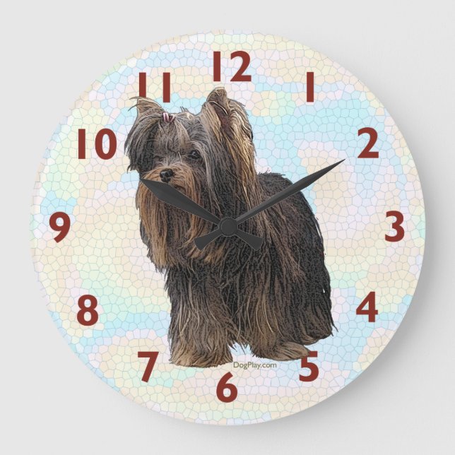 Reloj de pared de Yorkshire Terrier (Anverso)