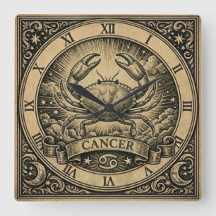 Reloj de pared de Zodiaco Vintage Cáncer