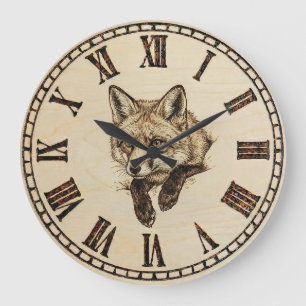Reloj de pared de zorro
