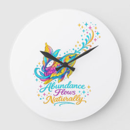 Reloj de pared decorativo Armonía Koi Arcoíris