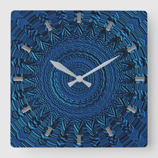 Reloj de pared decorativo azul (Anverso)
