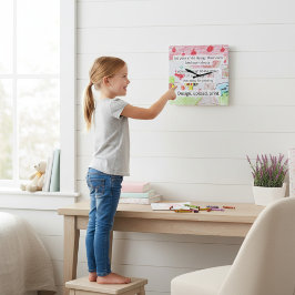 Reloj de pared decorativo de arte infantil dibujad