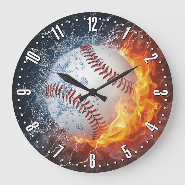 Reloj de pared decorativo de béisbol (Anverso)