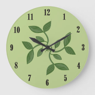 Reloj de pared decorativo de las vides verdes