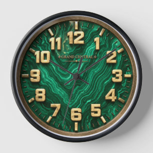 Reloj de pared decorativo de malaquita