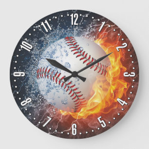 Reloj de pared decorativo del béisbol