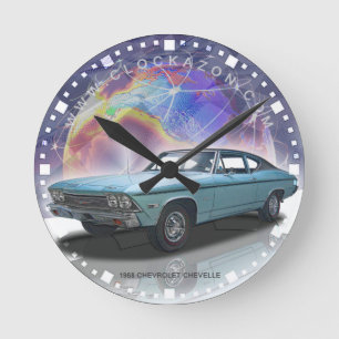 Reloj de pared decorativo del coche del músculo