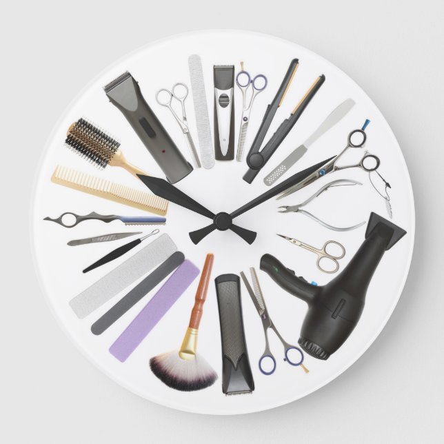 Reloj de pared decorativo del salón de pelo (Anverso)