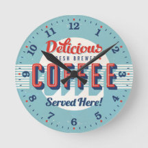 Reloj de pared decorativo del tiempo de café al es