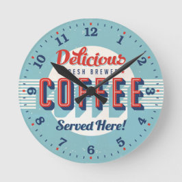 Reloj de pared decorativo del tiempo de café al es