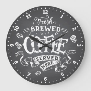 Reloj de pared decorativo del tiempo del café