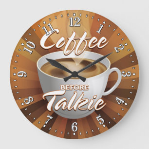 Reloj de pared decorativo del tiempo del café