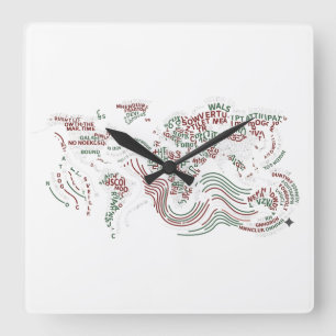 Reloj de pared decorativo   Diseño tipográfico de 