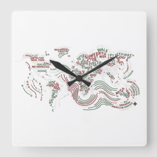 Reloj de pared decorativo | Diseño tipográfico de