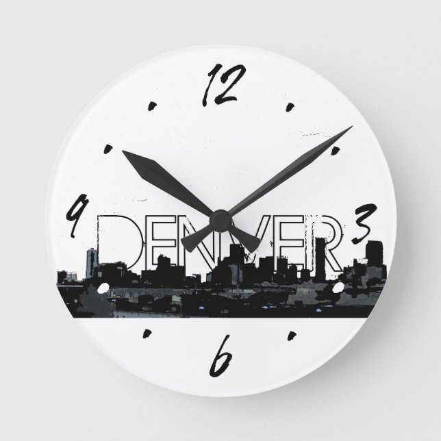 Reloj de pared decorativo en el horizonte blanco n (Anverso)