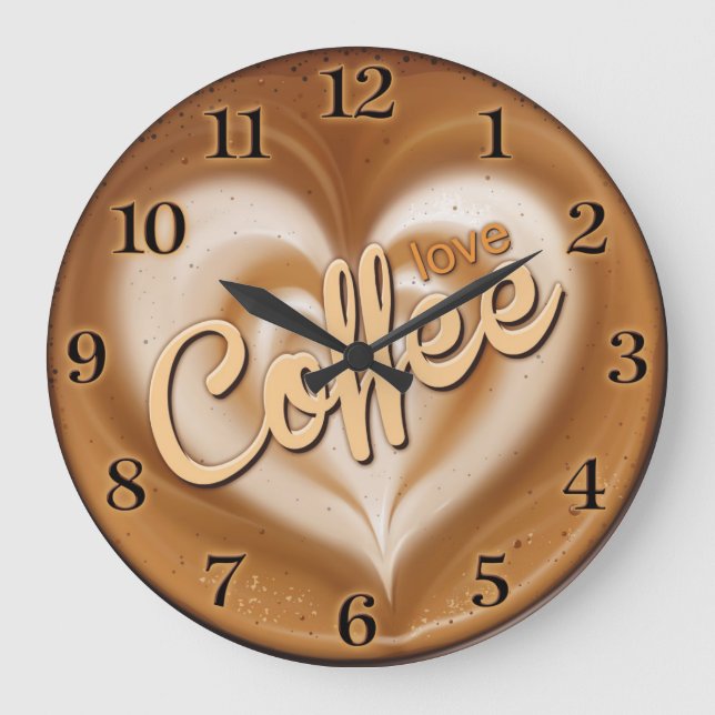 Reloj de pared decorativo en tiempo de café (Anverso)