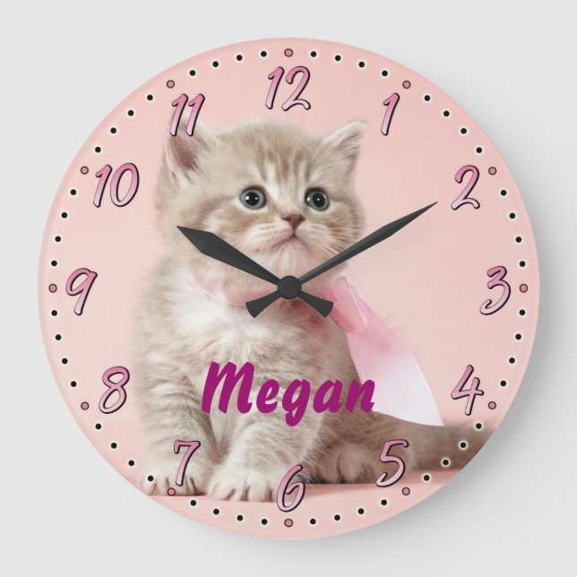 Reloj de pared decorativo personalizable para gati (Anverso)