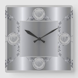 Reloj de pared del 10º aniversario de bodas de est