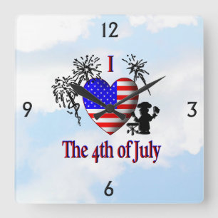 Reloj de pared del 4 de julio
