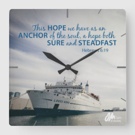 Reloj de pared del 6:19 de los hebreos