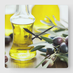 reloj de pared del aceite de oliva