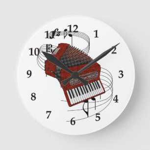 Reloj de pared del acordeón