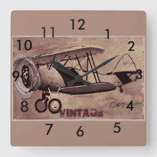 Reloj de pared del aeroplano del vintage