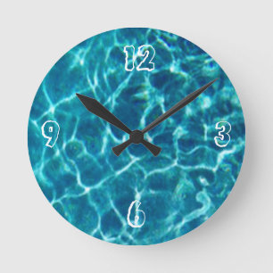 Reloj de pared del agua de la piscina