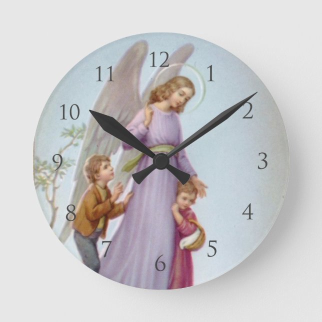 Reloj de pared del ángel de guarda (Anverso)