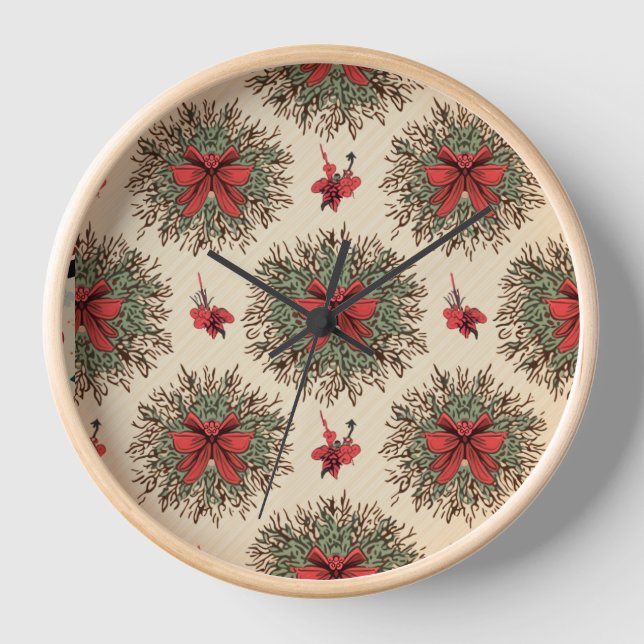reloj de pared del árbol de Navidad (Anverso)