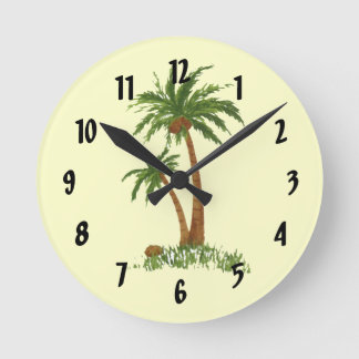 Reloj de pared del árbol de palmas