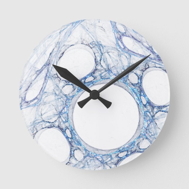 Reloj de pared del arte abstracto de MarbleIce (Anverso)