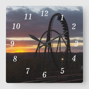 Reloj de pared del atardecer