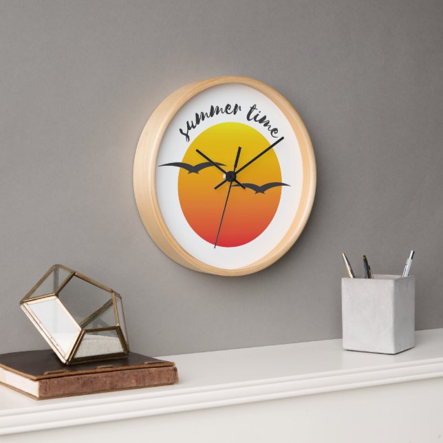 Reloj de pared del atardecer de verano (Oficina)