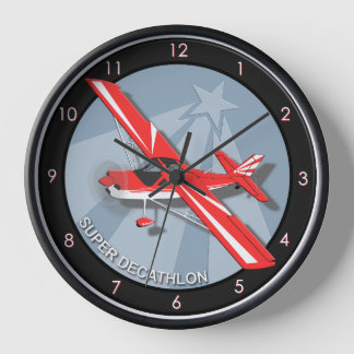 Reloj de pared del avión aeroplano Super Decathlon
