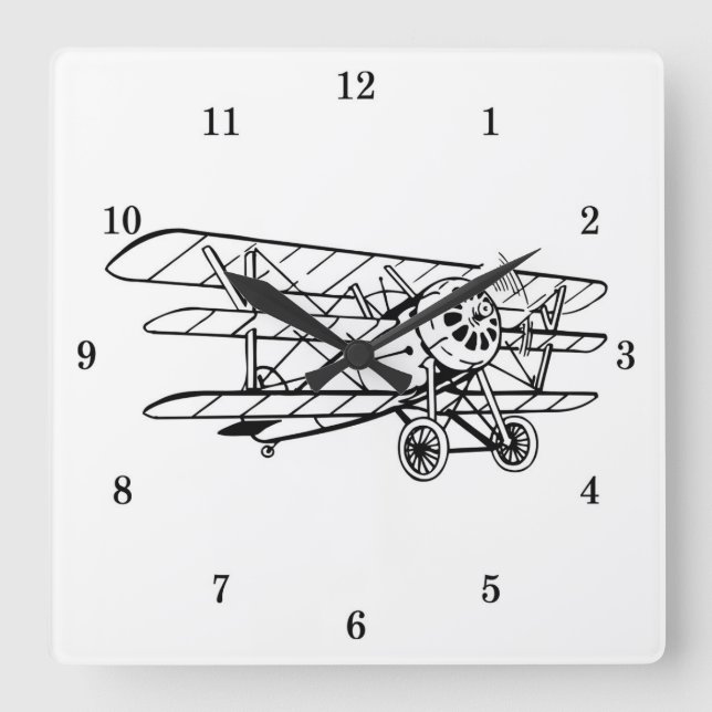 Reloj de pared del avión Tri-Wing muy Guay (Anverso)