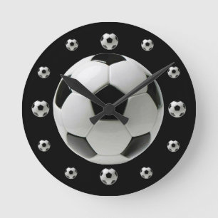 Reloj de pared del balón de fútbol