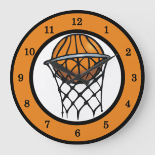 Reloj de pared del baloncesto