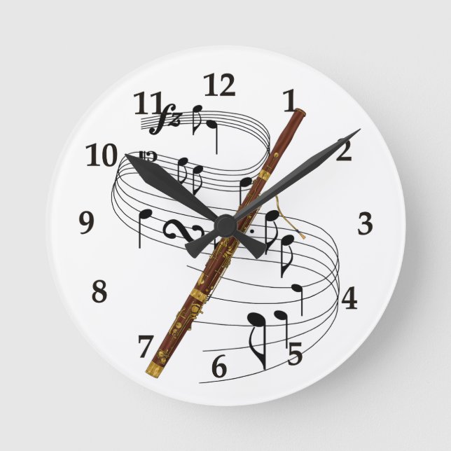 Reloj de pared del Bassoon (Anverso)