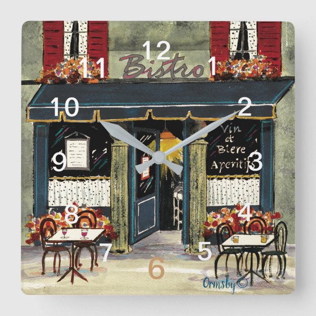 Reloj de pared del Bistro francés (Anverso)