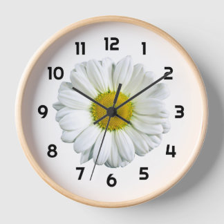 Reloj de pared del Boho de la flor del margarita