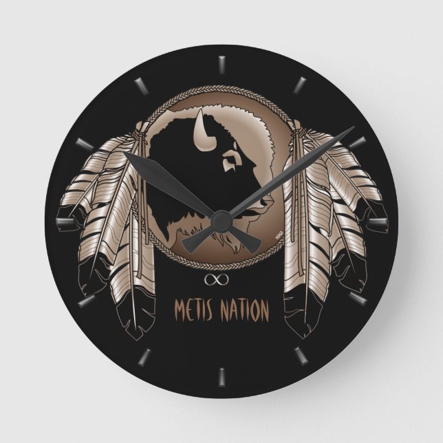 Reloj de pared del búfalo del alcohol de la nación (Anverso)