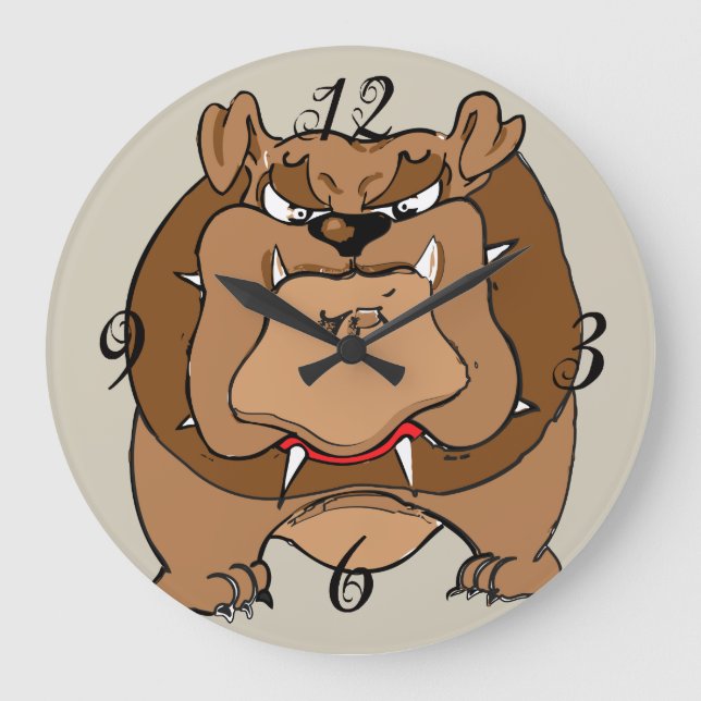 Reloj de pared del bulldog (Anverso)