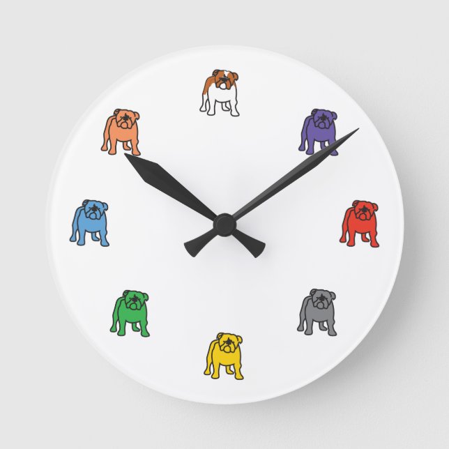 Reloj de pared del bulldog (Anverso)