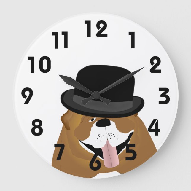 Reloj de pared del bulldog (Anverso)