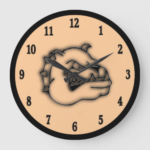 Reloj de pared del bulldog del guarda