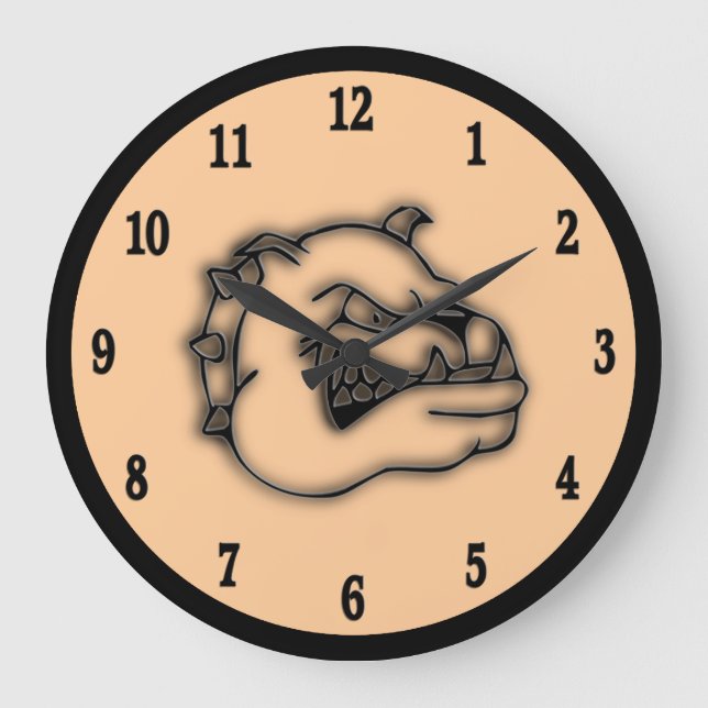 Reloj de pared del bulldog del guarda (Anverso)